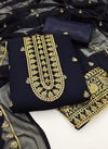 Navy Blue Colour RAHUL NX 518 New Latest Designer Georgette Dress Material Collection 518 D